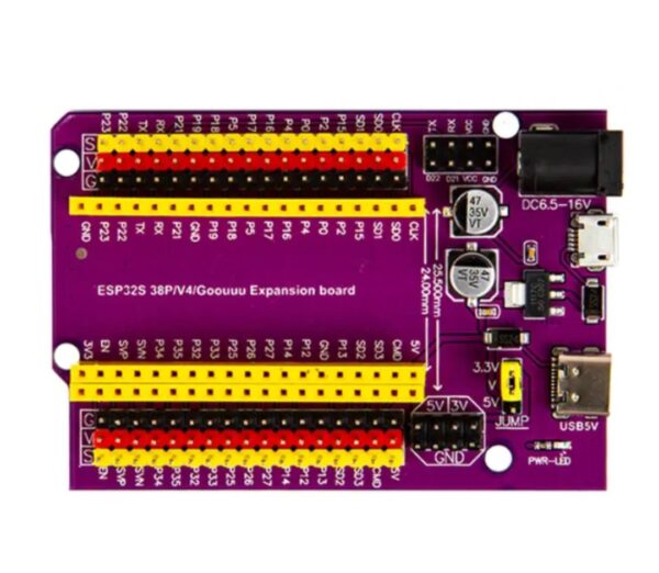 Carte d’extension Esp32 38 broches USB 3,3 V 5 V